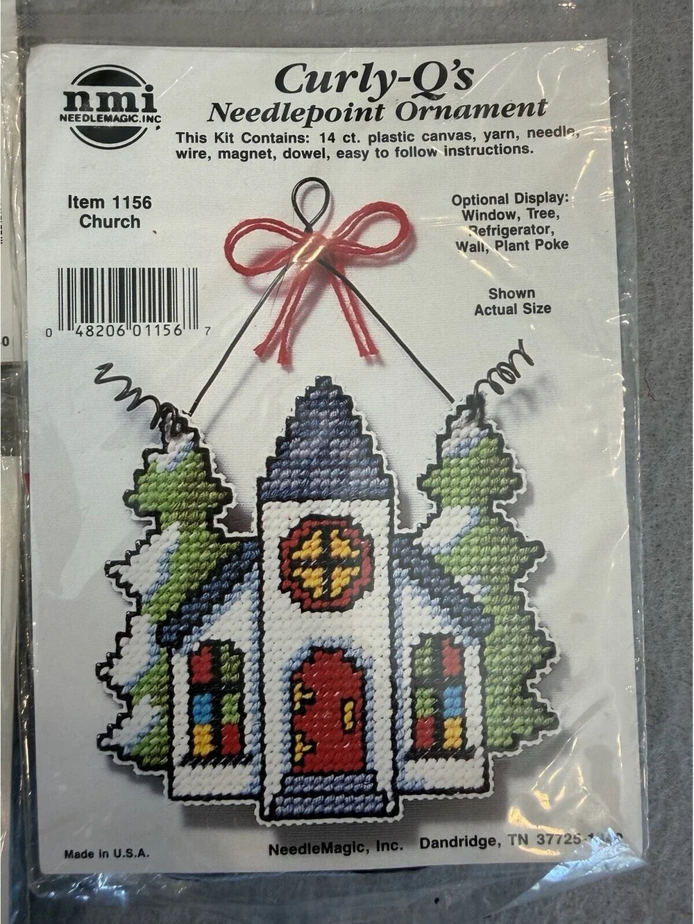Curly-Q’s Needlepoint Ornament Kits  Plastic Canvas Set Of 5 New Sealed